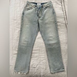 Agolde Riley high rise straight ankle crop 27